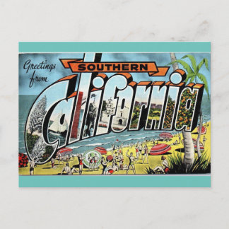 Greetings from Southern California vintage travel Postcard