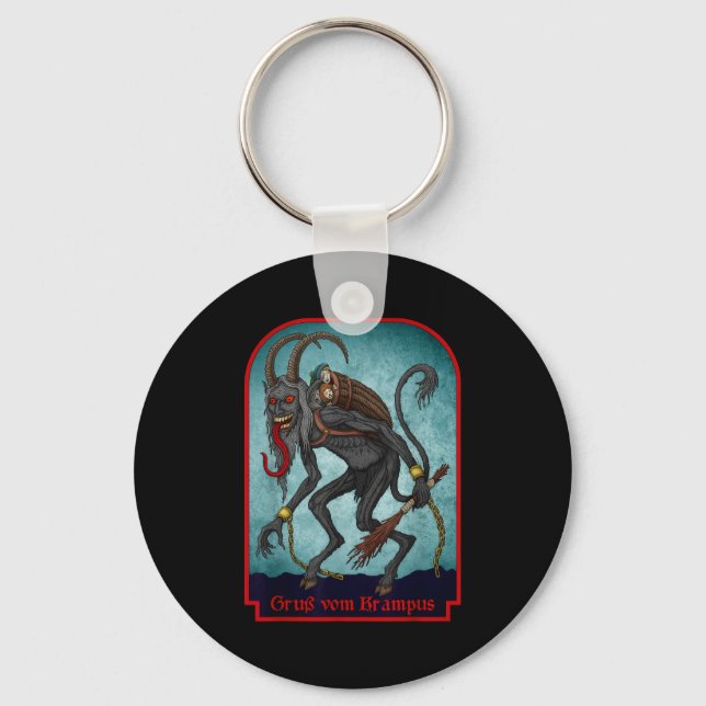 Greetings From Ss Vom Krampus Christmas Festive Ho Key Ring (Front)