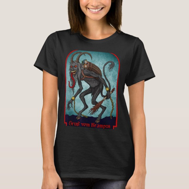 Greetings From Ss Vom Krampus Christmas Festive Ho T-Shirt (Front)