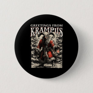 Greetings From Ss Vom Krampus Festive Horror Chris 6 Cm Round Badge