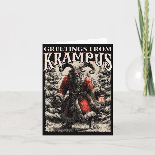 Greetings From Ss Vom Krampus Festive Horror Chris Card (Front)