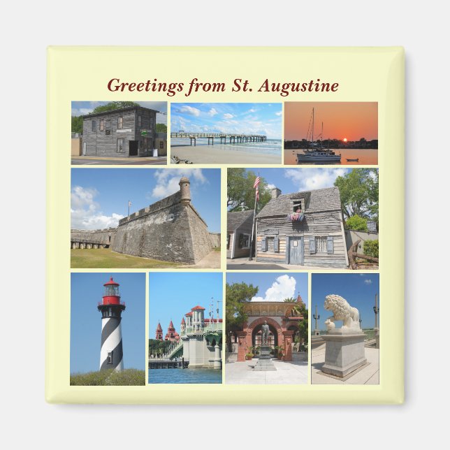 Greetings from St. Augustine, Florida Magnet (Front)