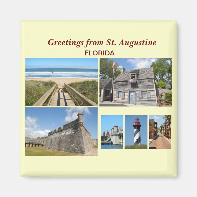 Greetings from St. Augustine, Florida Magnet (Front)