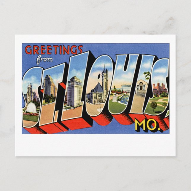 Greetings from St Louis Postcard (Front)