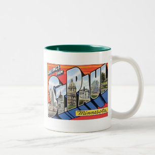 Greetings From St.Paul Minnesota Two-Tone Coffee Mug
