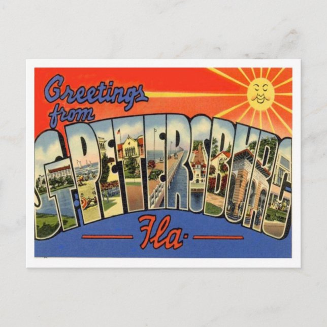 Greetings From St. Petersburg Florida Postcard (Front)
