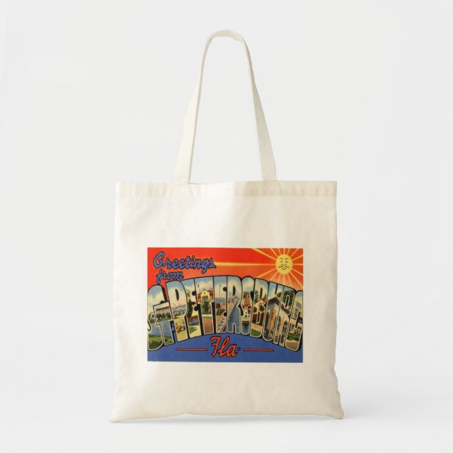 Greetings From St. Petersburg Florida Tote Bag (Front)