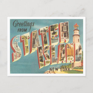 Greetings from Staten Island, New York Travel Postcard