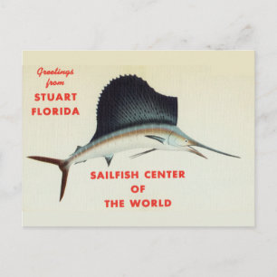 Greetings from Stuart, Florida, Sailfish Centre Postcard
