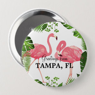 Greetings from Tampa, FL 10 Cm Round Badge