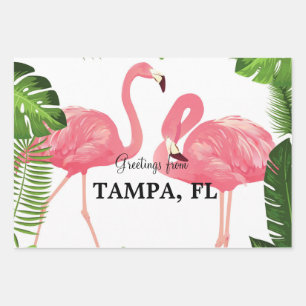 Greetings from Tampa, Florida Wrapping Paper Sheet