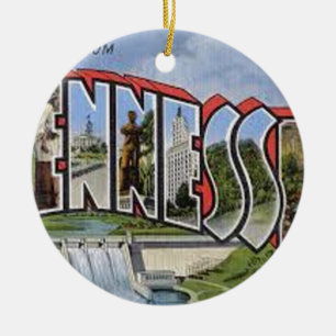 Greetings From Tennessee Ceramic Tree Decoration