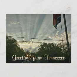GREETINGS FROM TENNESSEE dynamic sunset photo | Postcard