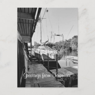 GREETINGS FROM TENNESSEE scenic boat photo   Postcard