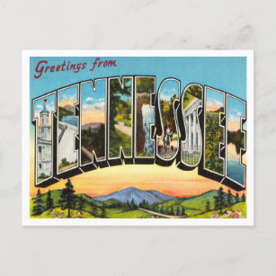 Greetings from Tennessee Vintage Travel Postcard