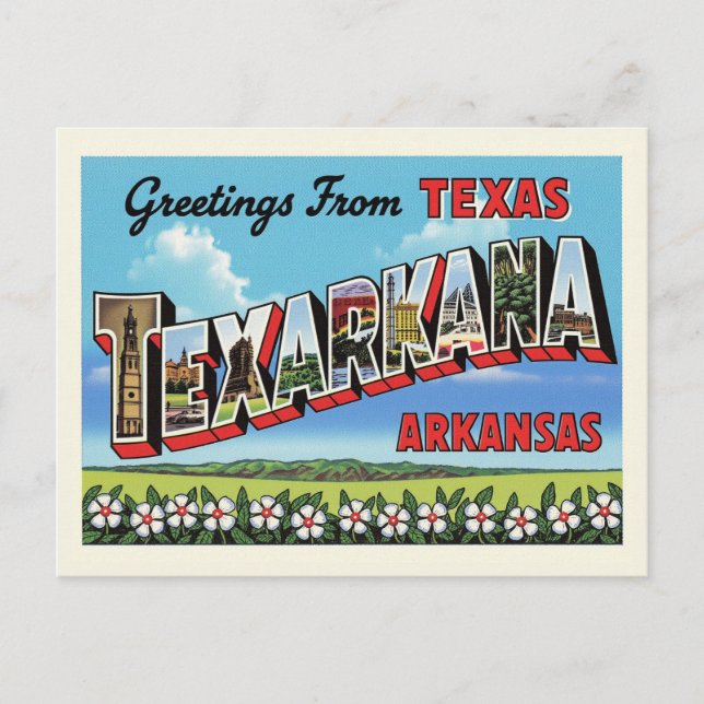 Greetings from Texarkana Postcard (Front)