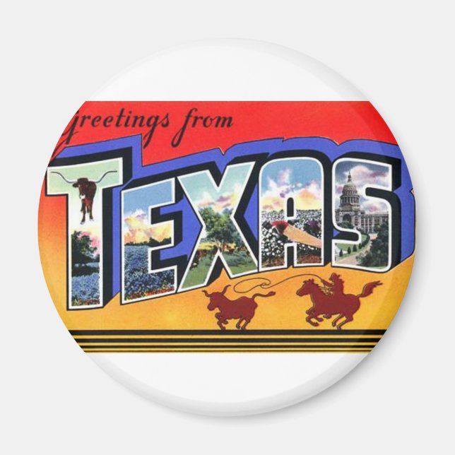 Greetings From Texas Magnet (Front)