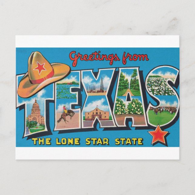 Greetings from Texas Postcard (Front)