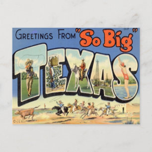 Greetings From Texas Postcard