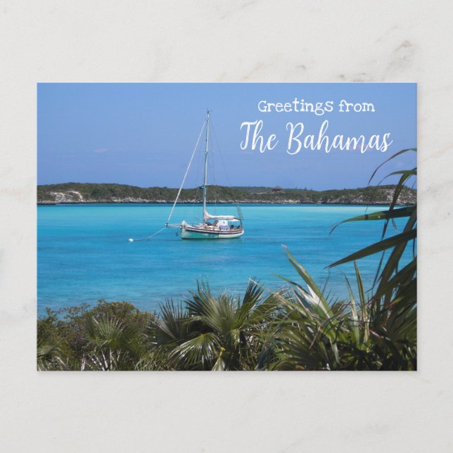Greetings from The Bahamas Travel Postcard (Front)