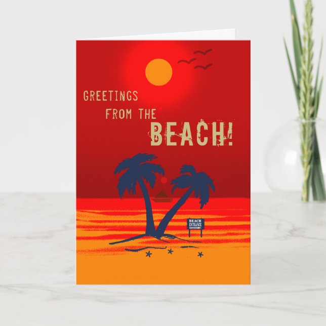 Greetings from the Beach! Card (Front)