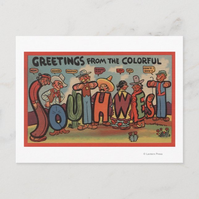 Greetings from the Colourful Southwest Postcard (Front)
