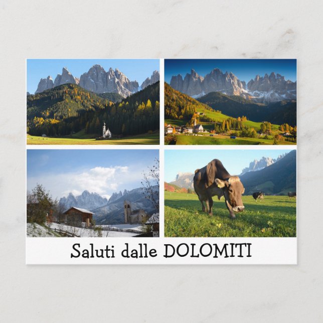 Greetings from the Dolomites postcard (Front)