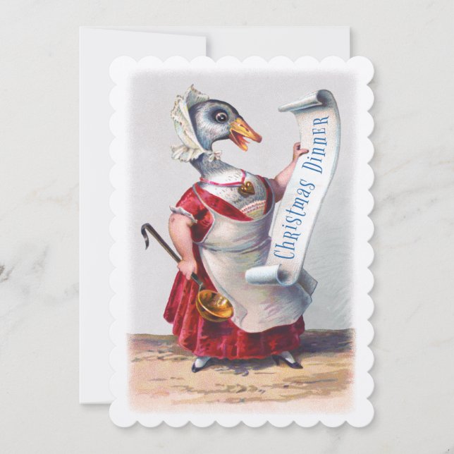 Greetings from the Holiday Goose Invitation (Front)