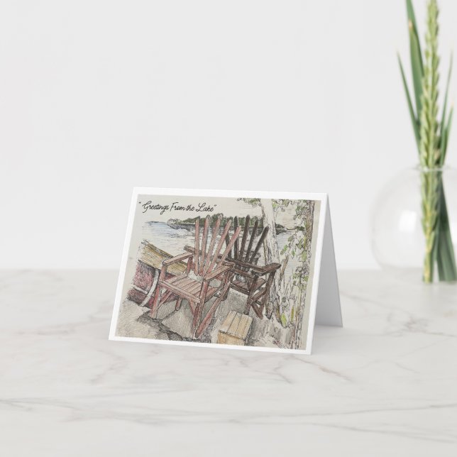 Greetings From The Lake Card (Front)