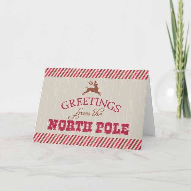 Greetings from the North Pole Holiday Card (Front)