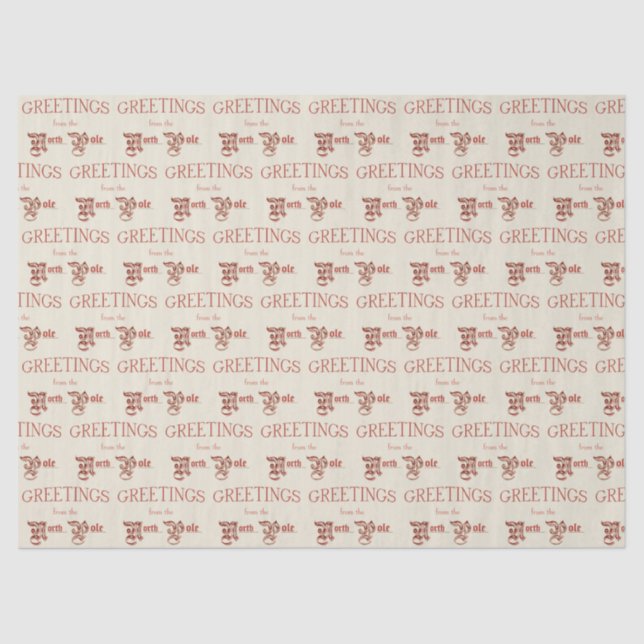 Greetings from the North Pole Tissue Paper (Front)