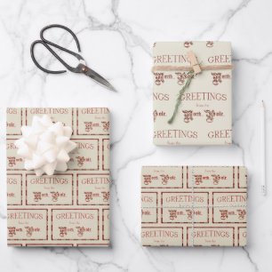 Greetings from the North Pole Wrapping Paper Sheet