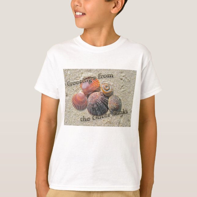 Greetings from the Outer Banks Seashells T-Shirt (Front)