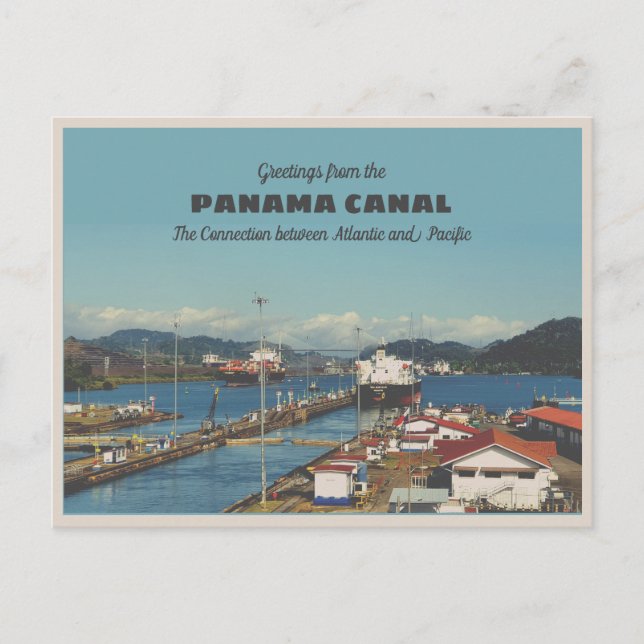 Greetings from the Panama Canal Postcard (Front)