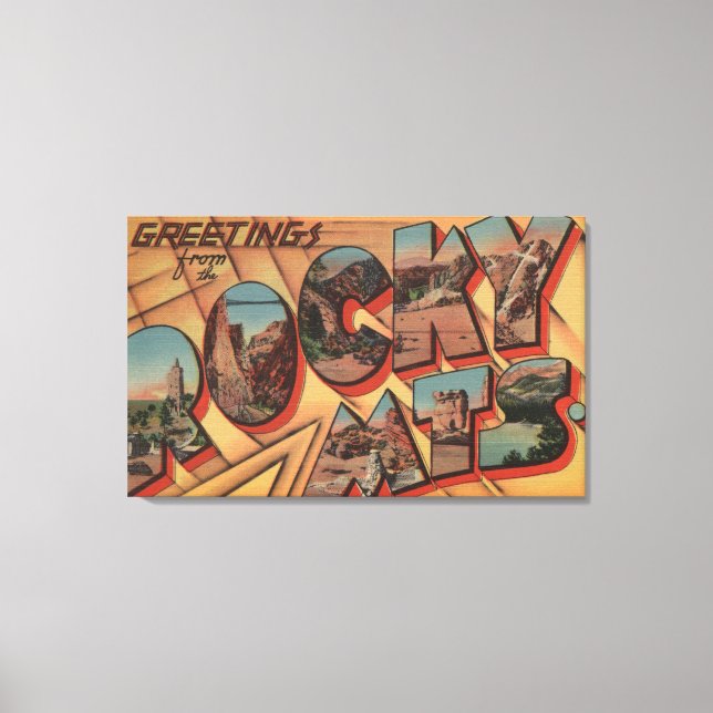 Greetings from the Rocky Mountains Canvas Print (Front)