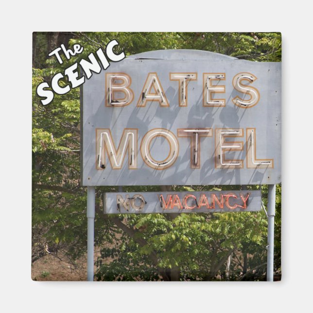 Greetings From The Scenic Bates Motel Magnet (Front)