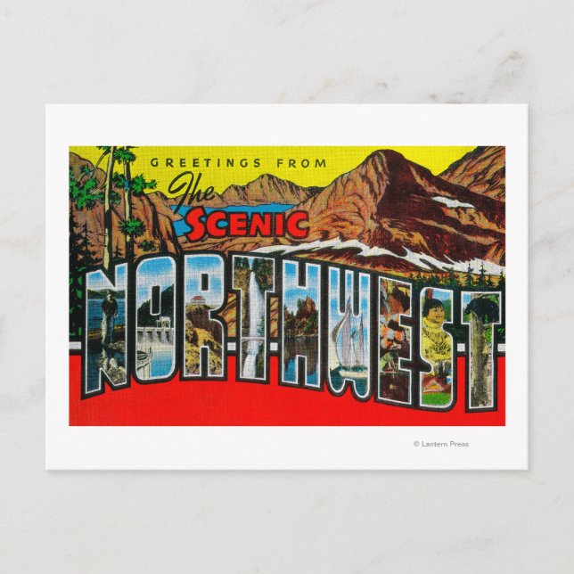 Greetings from the Scenic Northwest Postcard (Front)