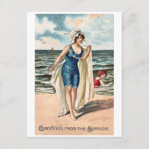 Greetings from the Sea side - vintage postcard #2