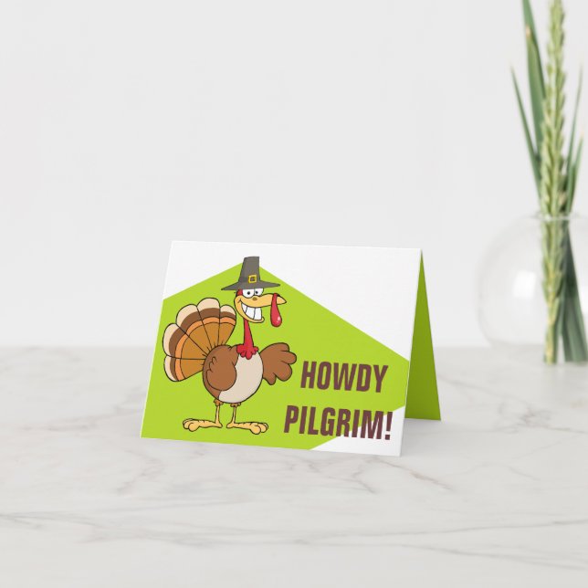 Greetings from the Thanksgiving Day Turkey Holiday Card (Front)