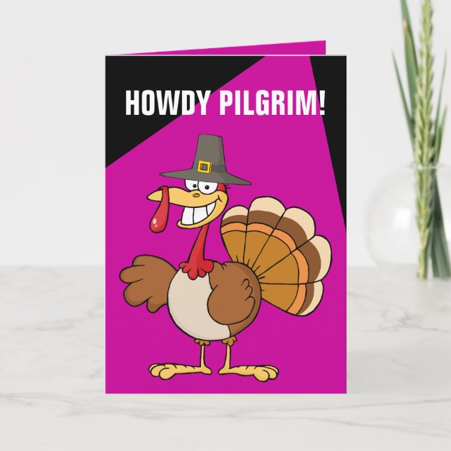Greetings from the Thanksgiving Day Turkey Holiday Card (Front)