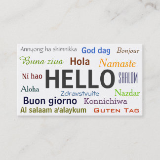 Greetings from the World Business Card