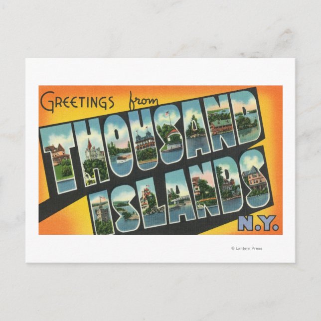 Greetings from Thousand Islands, New York Postcard (Front)