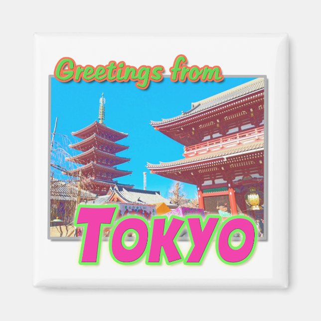 "Greetings from Tokyo" Magnet (Front)