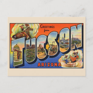 Greetings from Tucson Large Letter Vintage Postcard