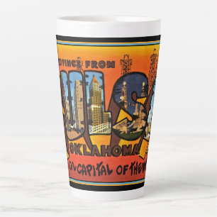 Greetings from Tulsa Latte Mug