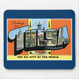 Greetings from Tulsa, Oklahoma! Mouse Mat