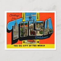 Greetings from Tulsa, Oklahoma Vintage Travel