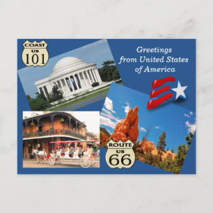 Greetings from United States - postcard