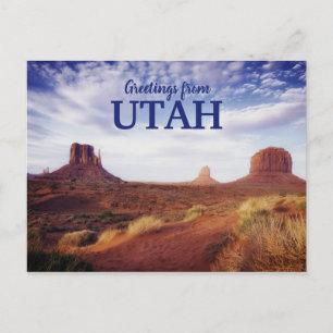 Greetings from Utah Desert Travel Postcard