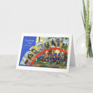 Greetings From Valdosta Georgia Vintage Card